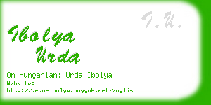 ibolya urda business card